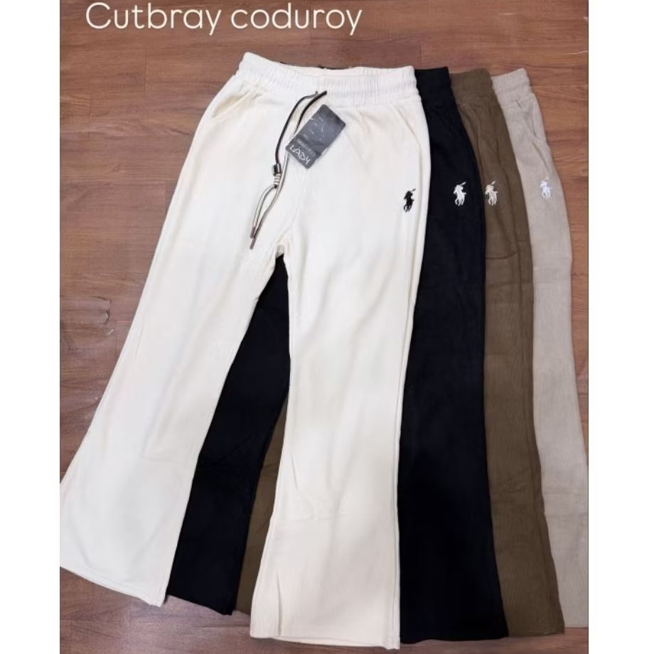 CUTBRAY CORDUROY BERBORDIR FIT TO XL/ CELANA PANJANG WANITA KEKINIAN