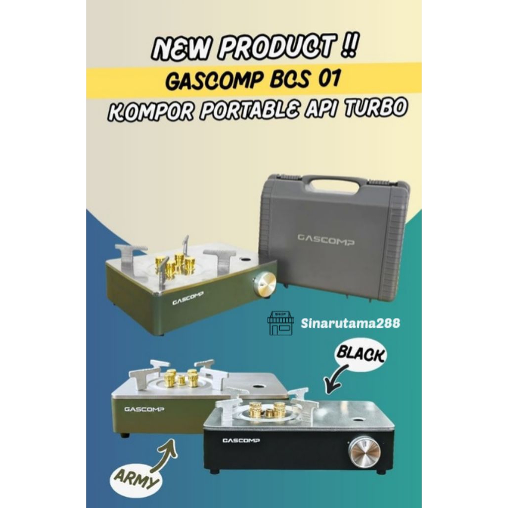 Kompor Portable GASCOMP BCS-01 – Kompor Camping & Rumahan