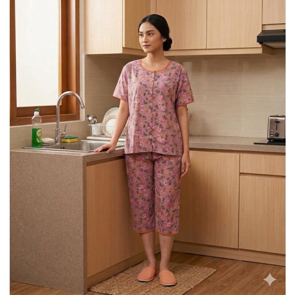 Merk Pretty Girl Baju Tidur Kulot Babydoll Bahan Katun Adem Baju Tidur Pretty Girl Kulot Babydoll