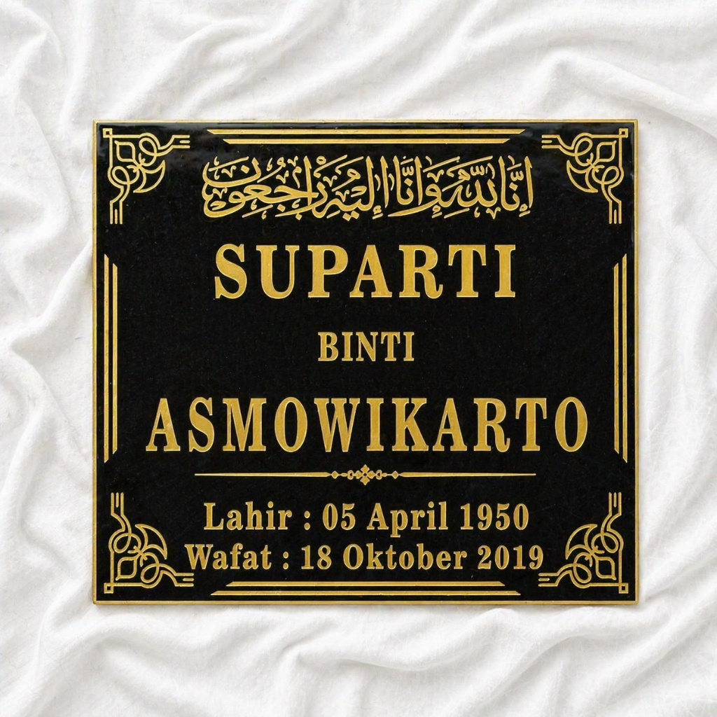 Cahaya Nisan - Batu Nisan 30x30 Granit Tanpa dudukan