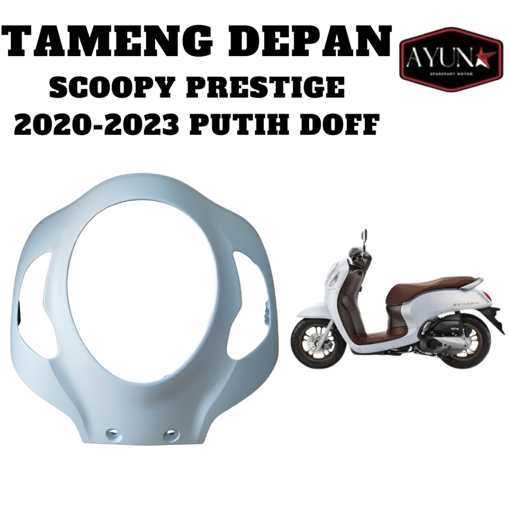 Panel Tameng Dada Depan Scoopy Prestige 2020-2023 Tameng Depan Scoopy Prestige K2F PUTIH DOFF Tenshi