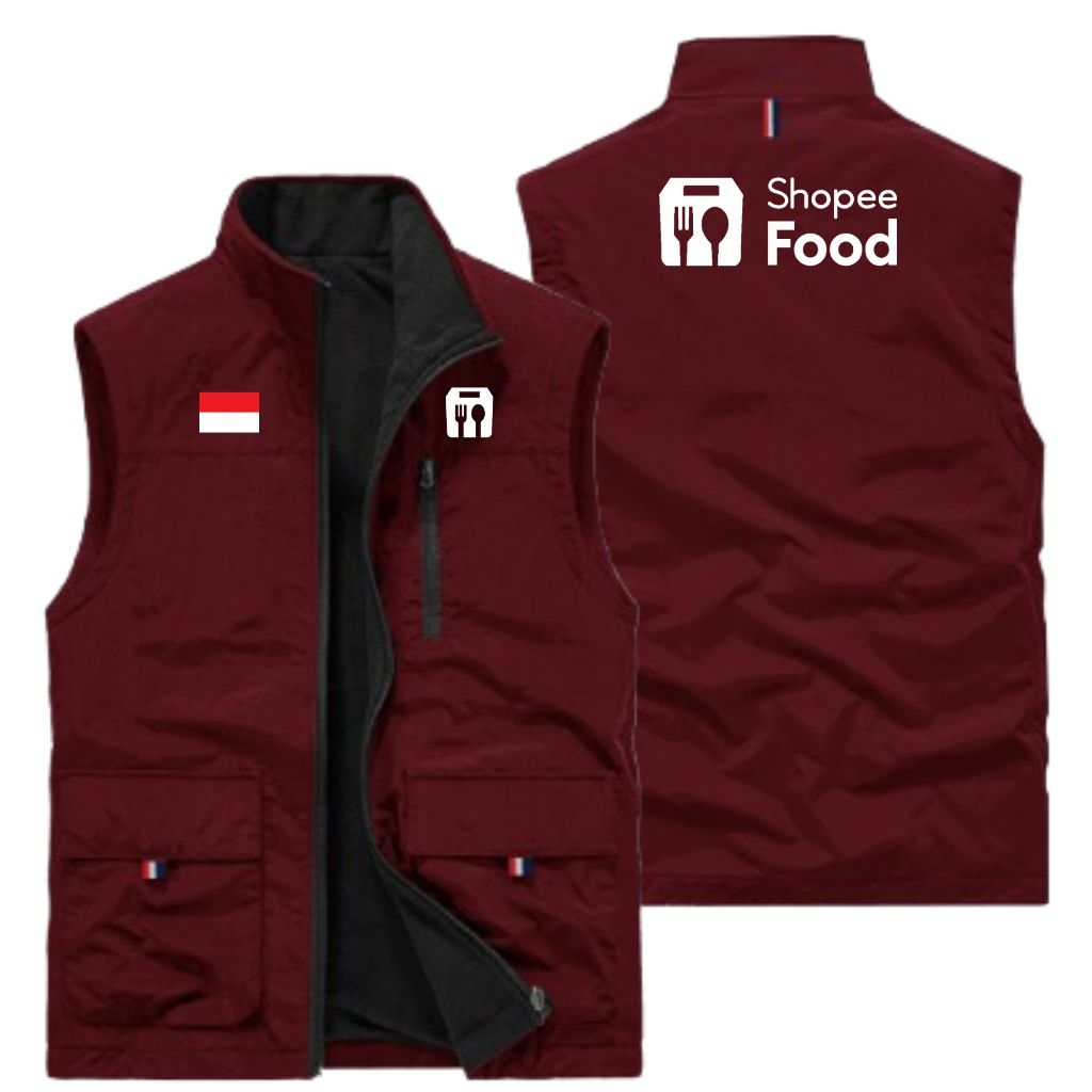 DISCON  Rompi Outdoor Shopee Food / Rompi Driver Shopee Food / Rompi Pria Shopee Food Termurah