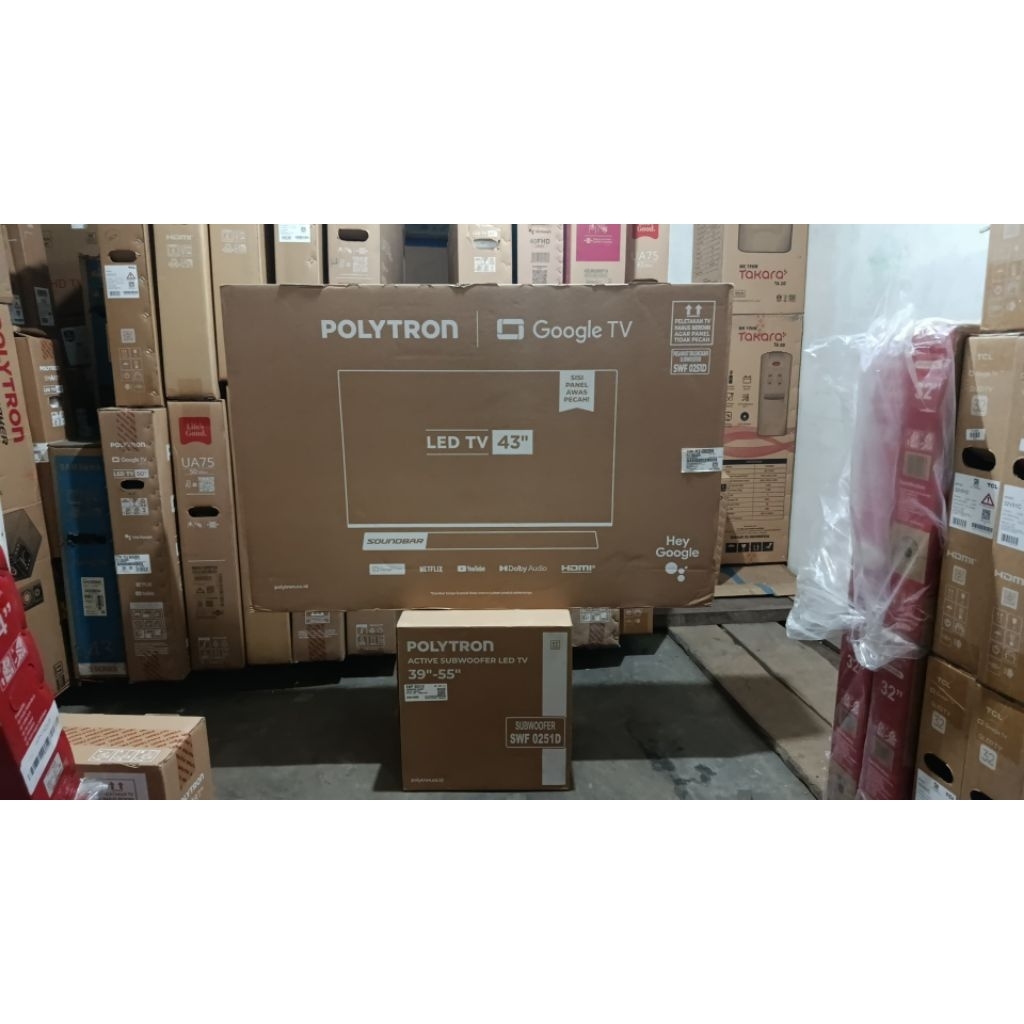 LED GOOGLE TV POLYTRON 43 INCH SOUNDBAR 43BG5058