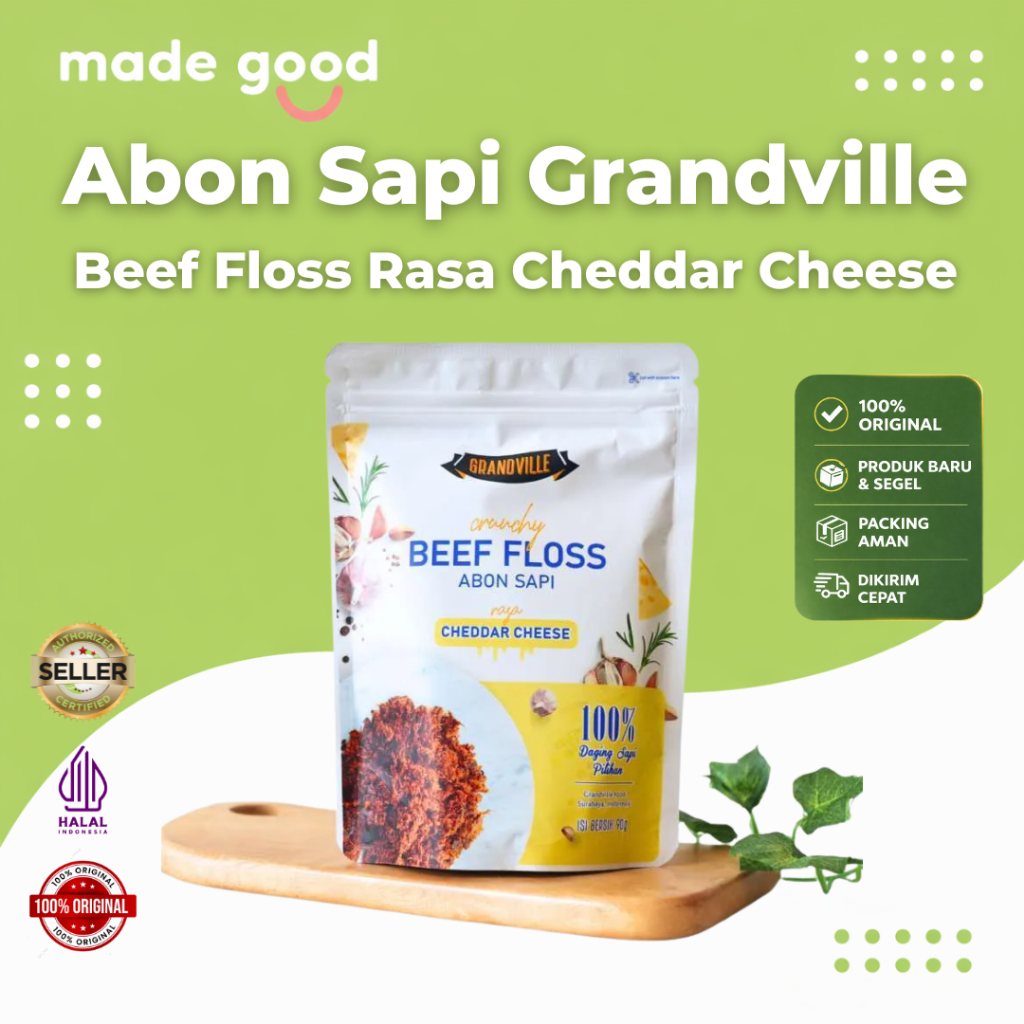 Grandville Abon Crunchy 100gr - Sapi Beef Cheddar Cheese