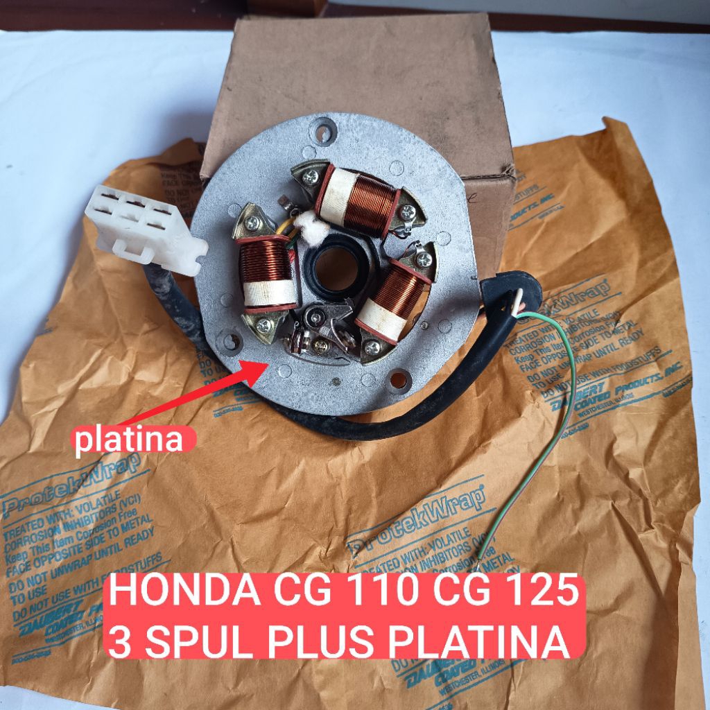 Spul spol plus  piringan dudukan platina spul 3 Honda CG 125 CG125 CG110 CG 110