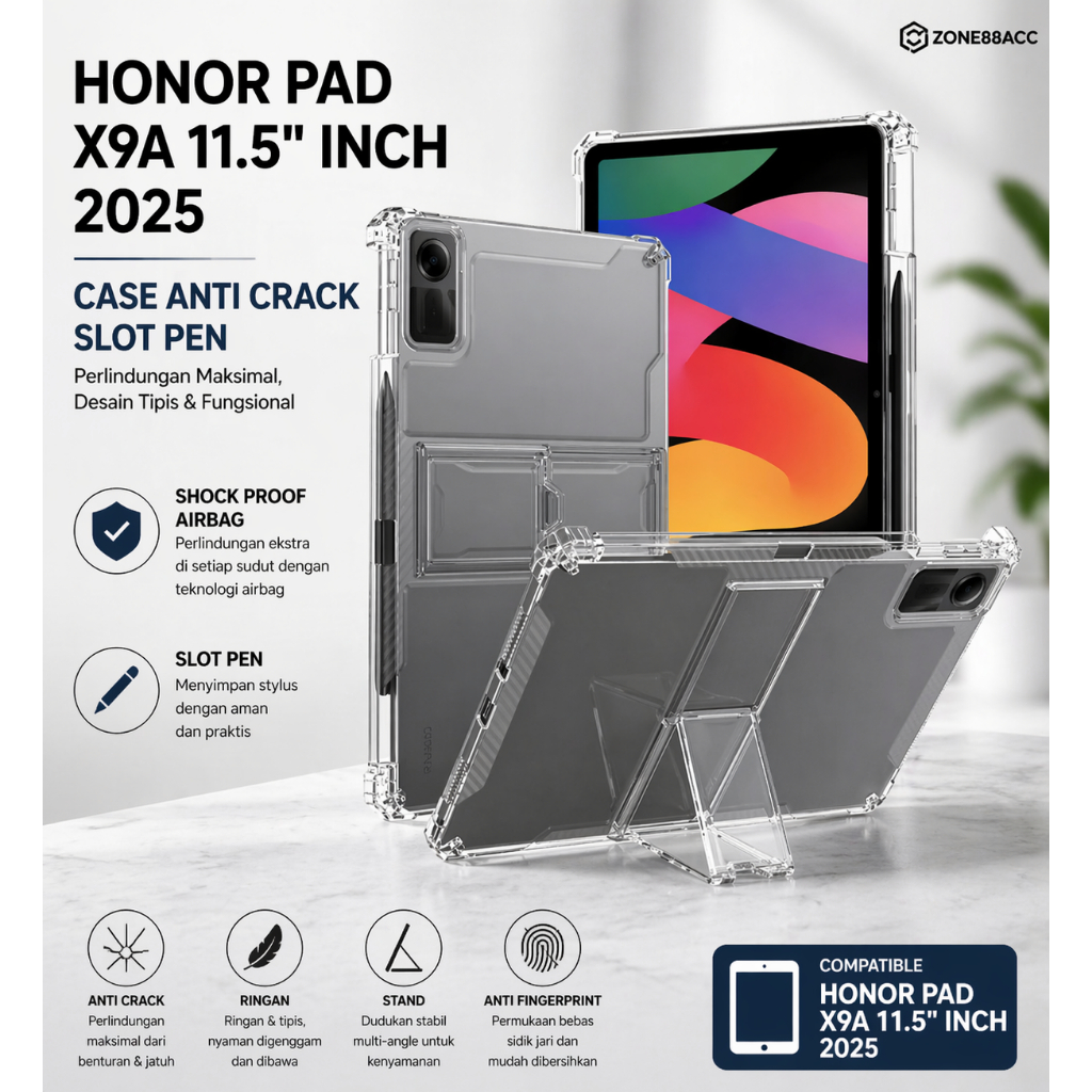 Silicon Honor Pad X9a 11.5"inch 2025 / Casing honor pad x9a / case honor pad x9a / softcase honor pa