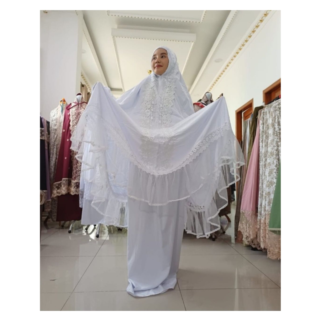 mukena mutiara cantik jumbo mewah