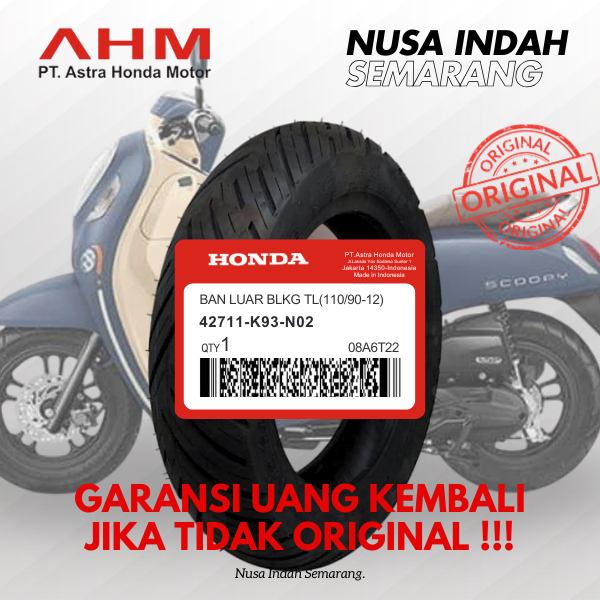 BAN DEPAN  BELAKANG TUBLESS Scoopy K93 AHM