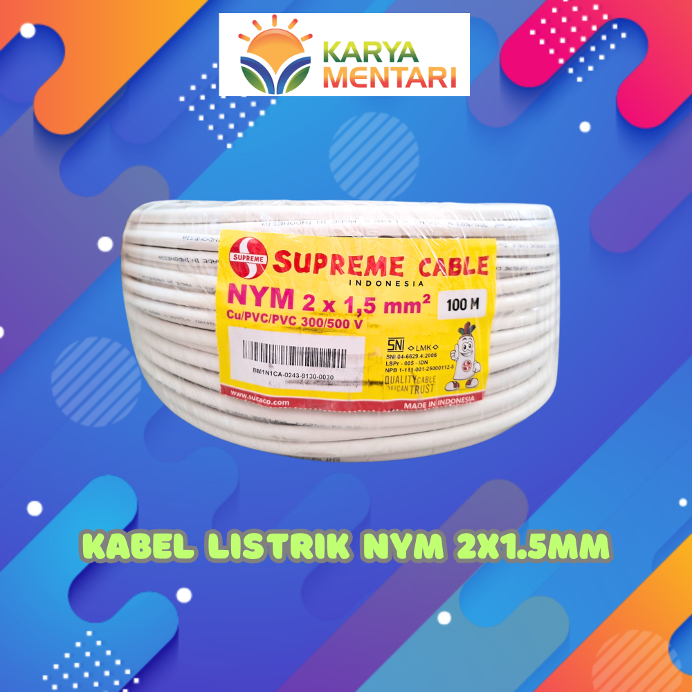 Kabel Listrik Supreme NYM 2x1.5mm ECERAN PER METER