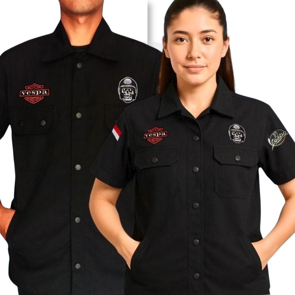 WORKSHIRT SEMI PARKA WINDPROOF TEBAL 6 SAKU COWO CEWE EMBLEM BORDIR  A7X AVENGED SEVENFOLD/THE BEATL
