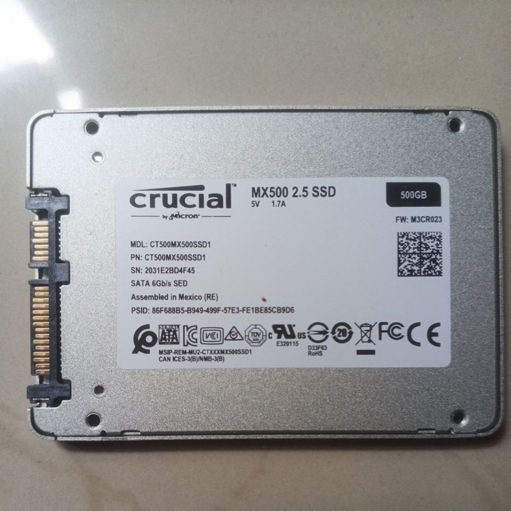 SSD SATA 500GB 6GB/S Crucial PC laptop PS3 ps4