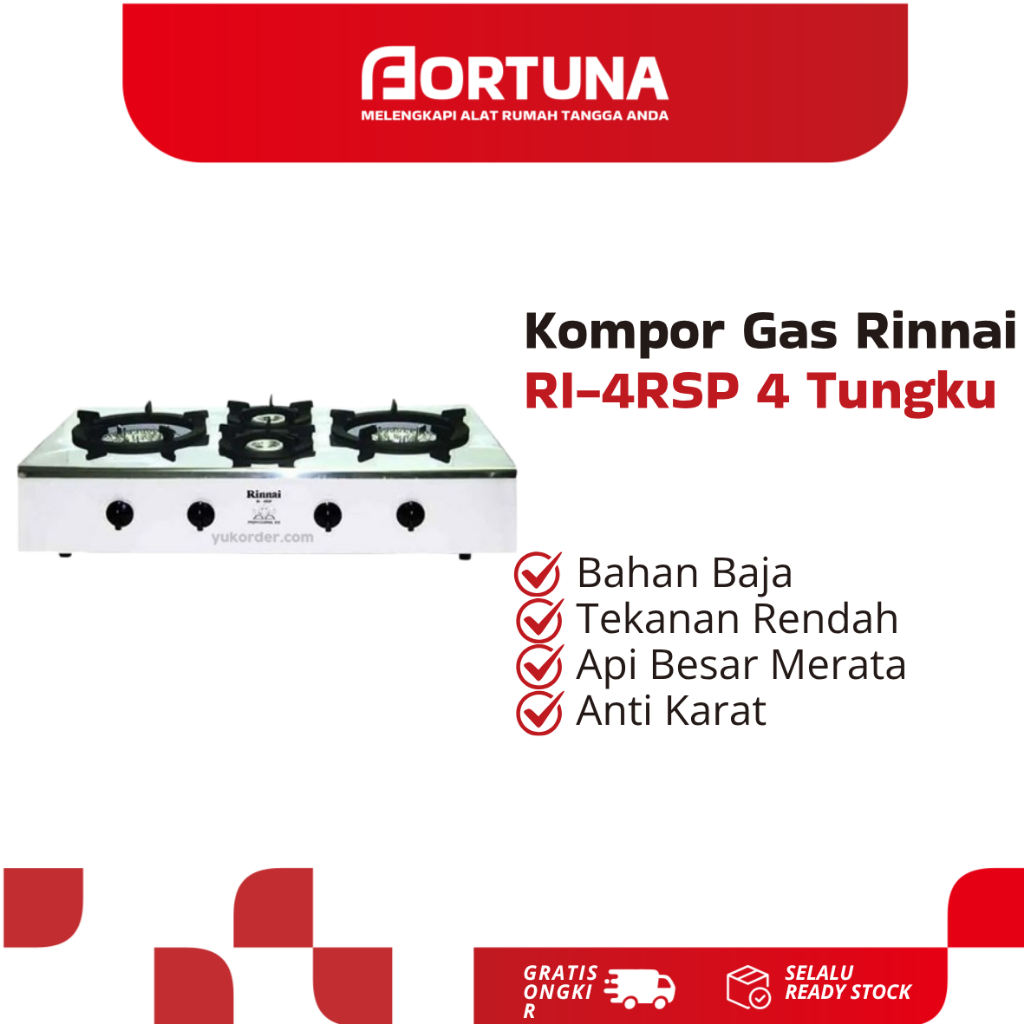 Kompor Gas Rinnai RI-4RSP / Kompor Gas 4 Tungku