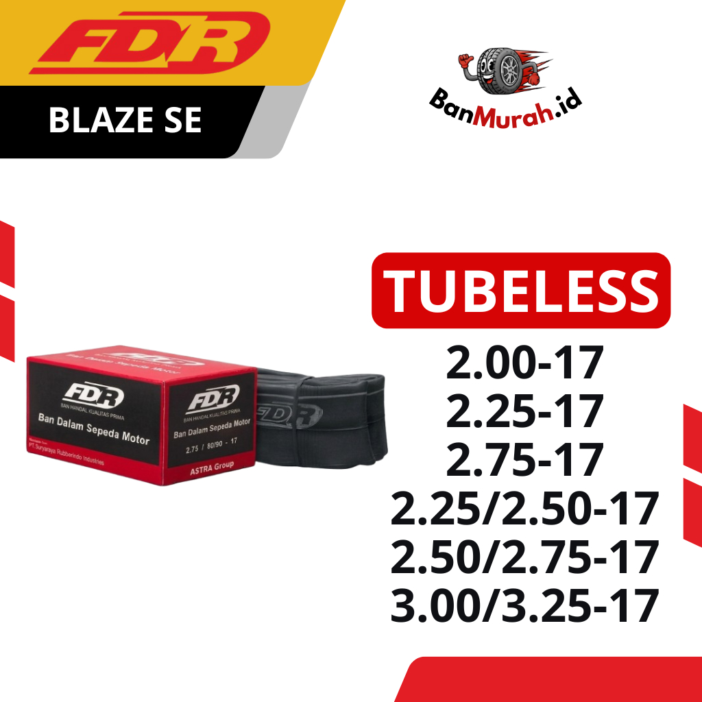 Ban Dalam FDR Ukuran 200 225 275 225/250 250/275 300/325 Ring 17