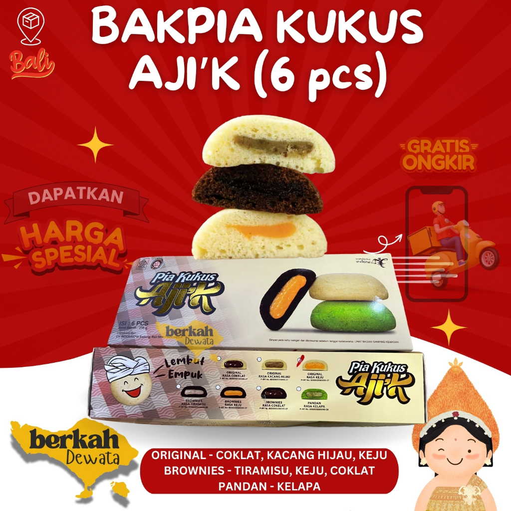 Bakpia Pia Kukus Ajik Krisna ( Bukan Tugu Jogja ) Oleh Oleh Khas Bali Asli