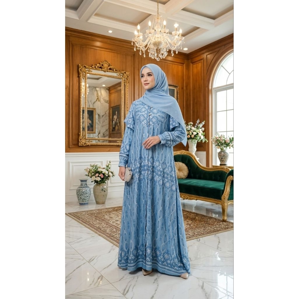 Gamis ceruty set outer