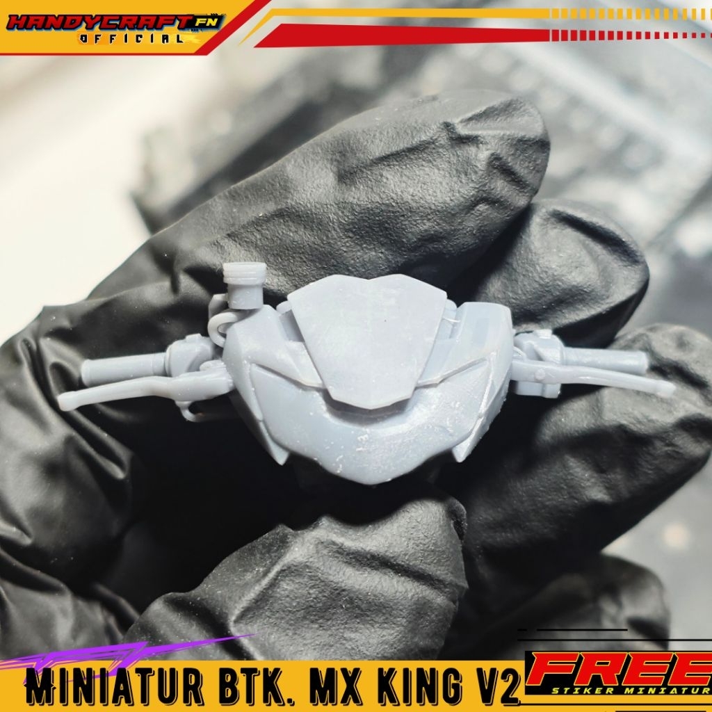 Miniatur Batok MX KING V2 Skala 1:12 Bahan Resin 3D