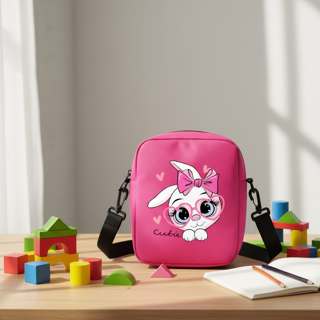 Tas Selempang Anak Perempuan Lucu Motif Kelinci Bunny Cutie
