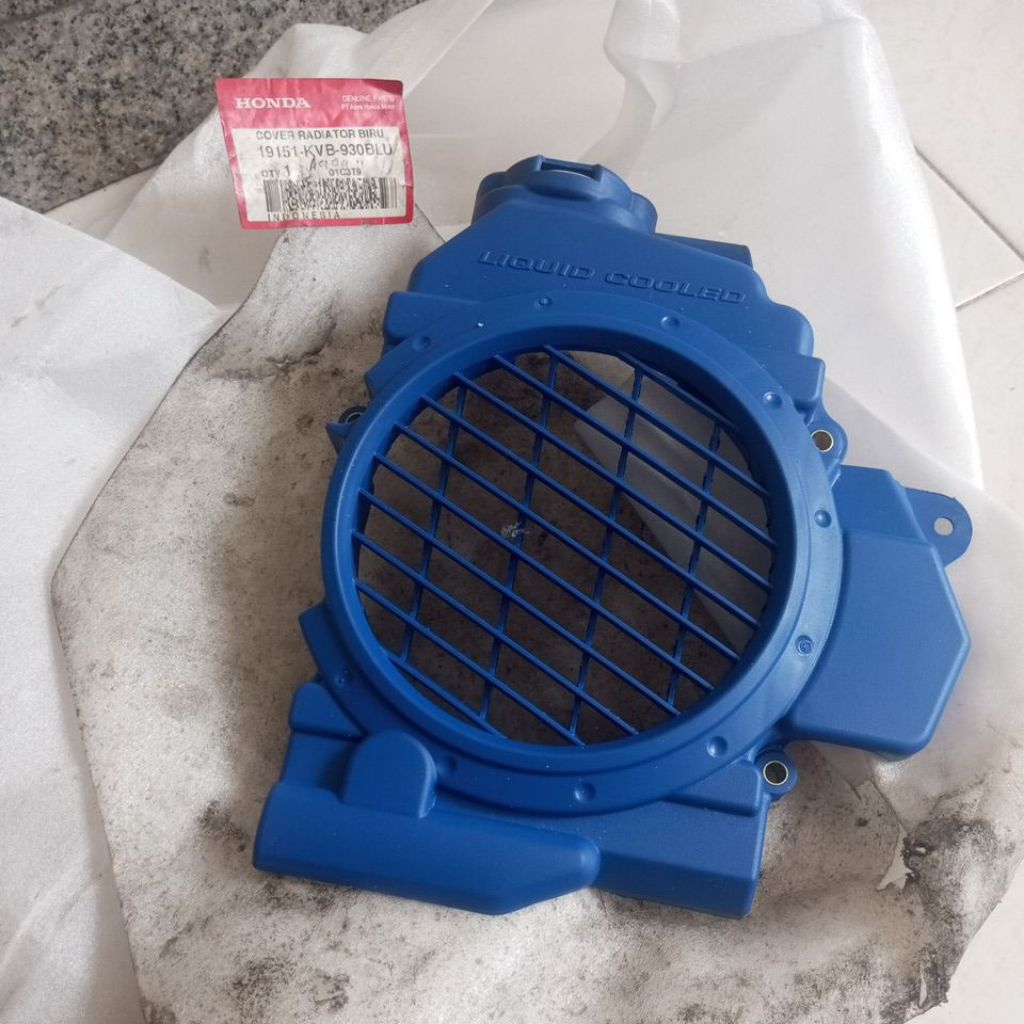 cover tameng radiator Vario old  karbu 110 original AHM 19151-KVB-930 BLU