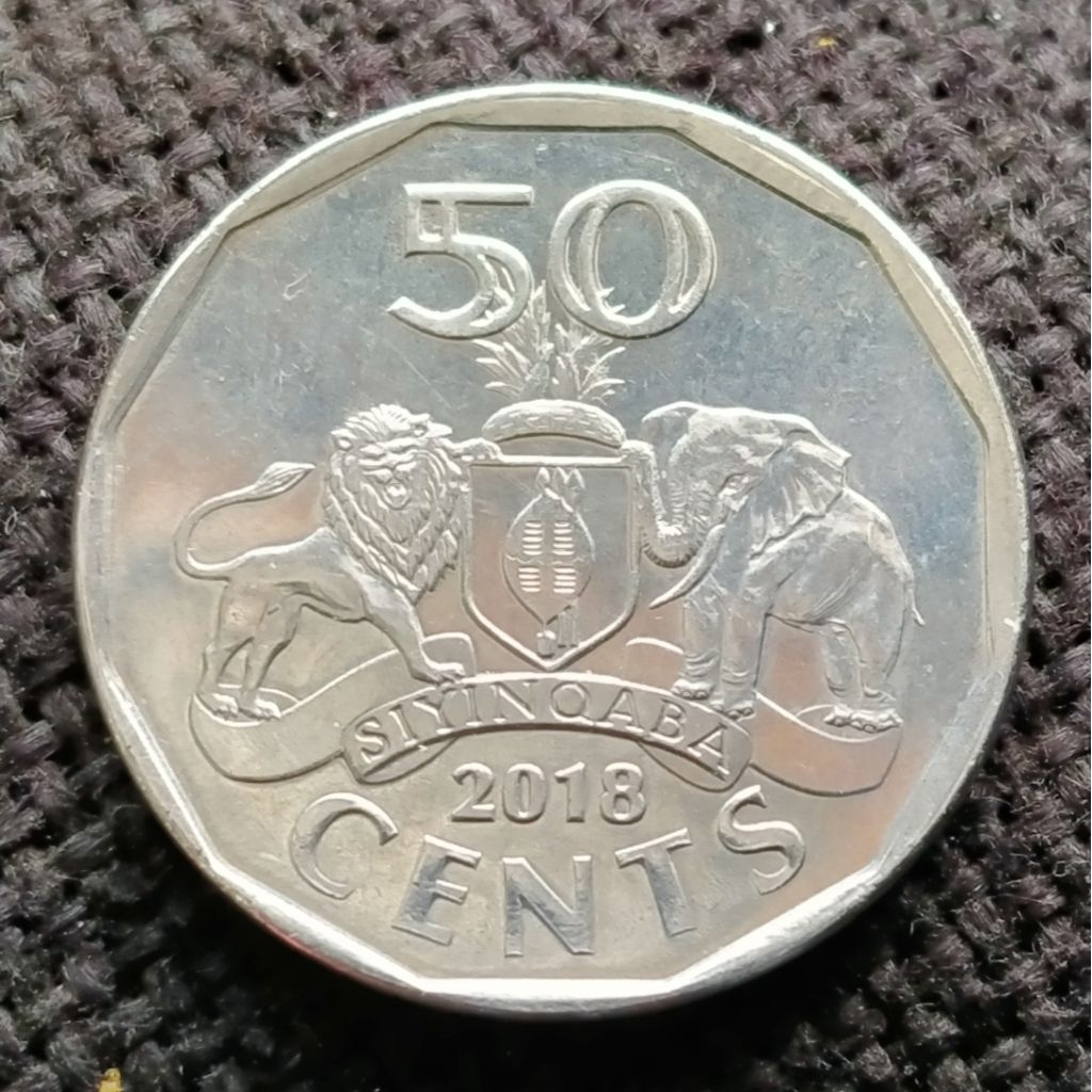 Koin Eswatini / Swaziland 50 Cents tahun 2018