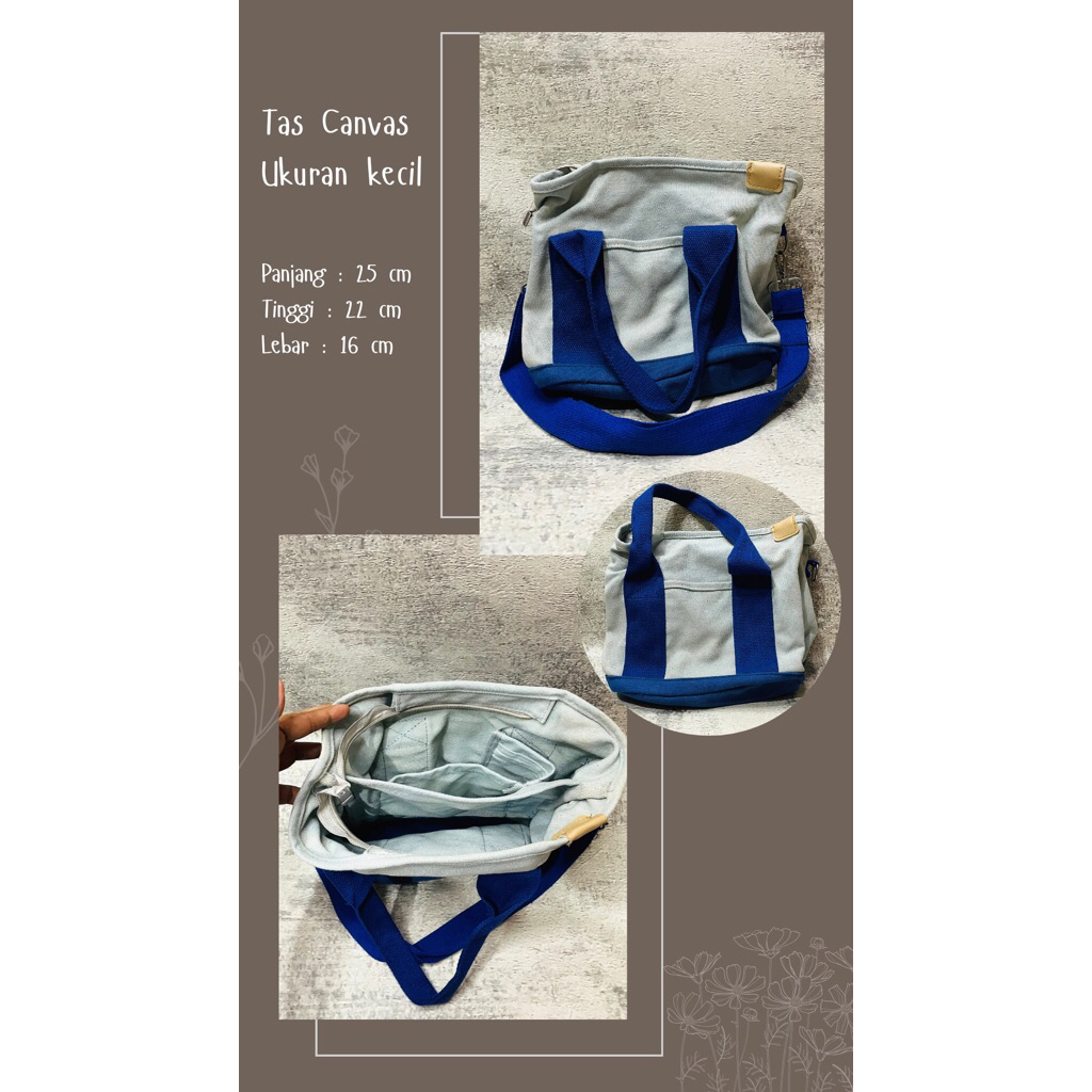 Tas Canvas Biru (Preloved)