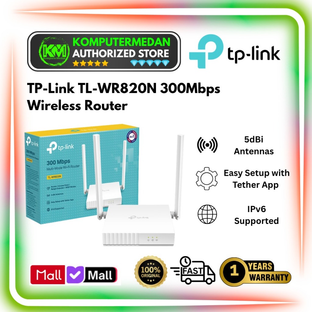 TP-Link TL-WR820N 300Mbps Wireless Router TP LINK WR820N 820N