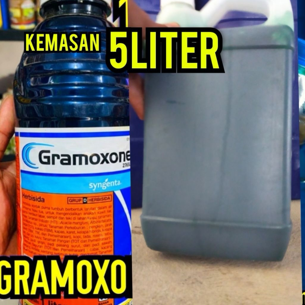 obat rumput jenis gramaxone kemasan (5 LITER) tirisan dari drum-obat rumput jenis gramaxone 5 Liter 