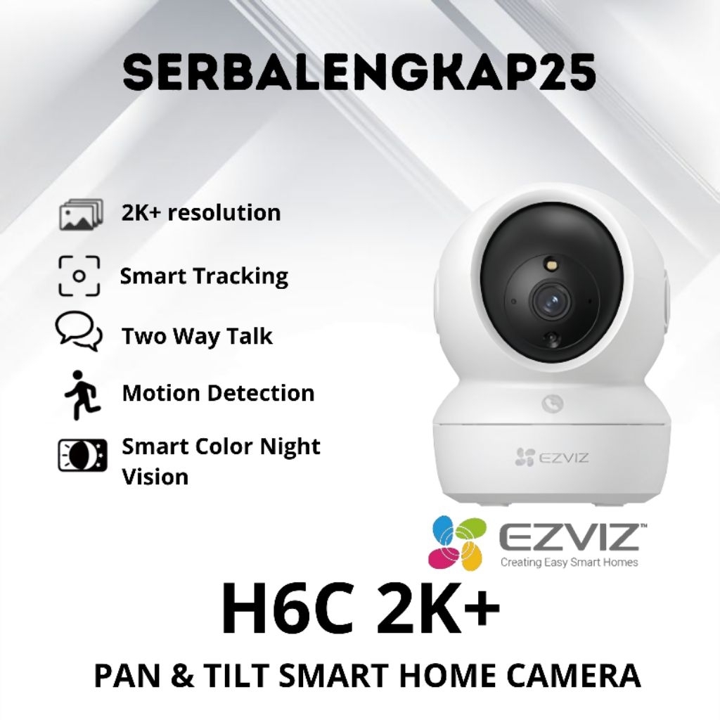 EZVIZ H6C 2K 3MP PRO  SMART WIFI PAN TILT IP WIRELESS INDOR EZVIZ H6C 2K 3MP