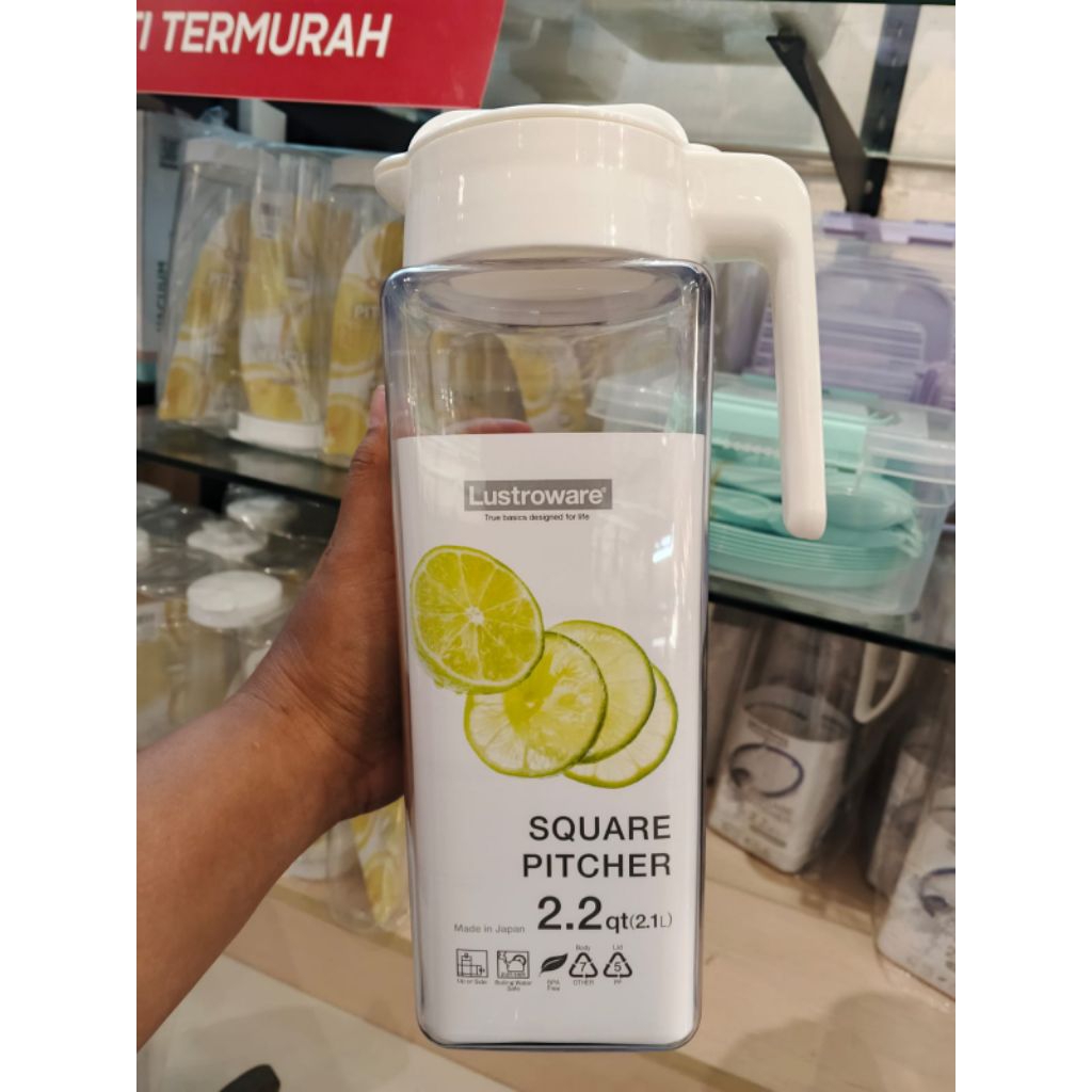 Appetite 2,1Liter irona teko minum square plastik transparan/teko minum informa/tempat minyak goreng