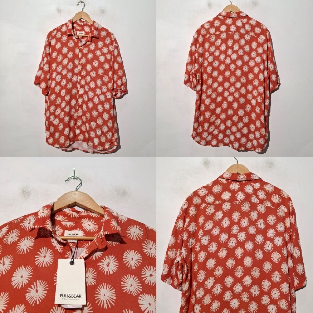 PULL&BEAR KEMEJA PRINT SHIRT BARU ASLI ORIGINAL