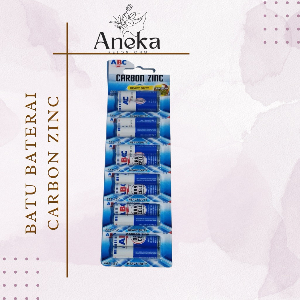 BATU BATERAI ABC AAA CARBON ZINC / BATU BATERAI REMOT ABC KECIL
