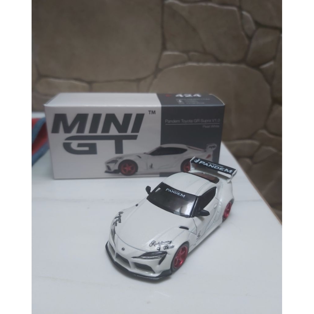 Mini GT Pandem Toyota GR Supra V 1.0 (pearl white) 99% Mulus Unsealed