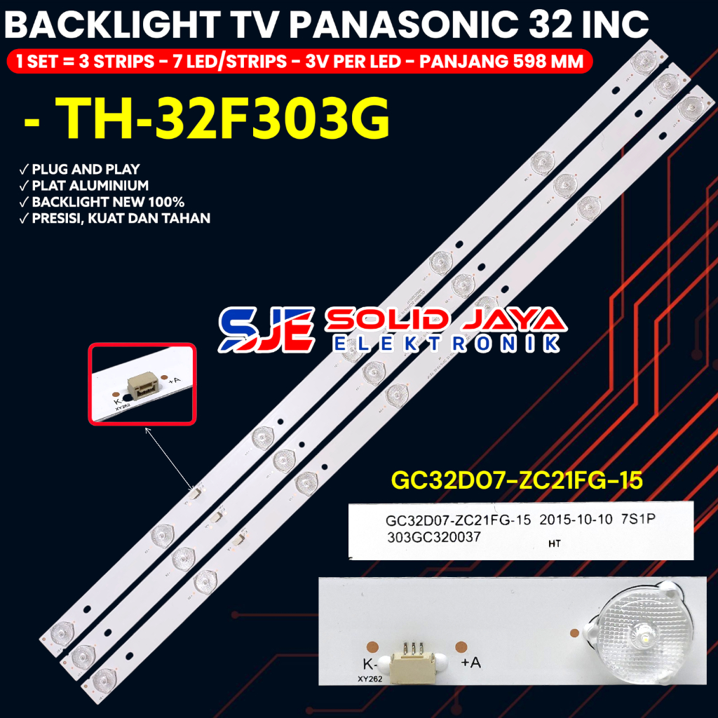 BACKLIGHT TV PANASONIC 32 INCH TH-32F303G TH32F303G 32F303G RF-EG320E32-0701S-11A5