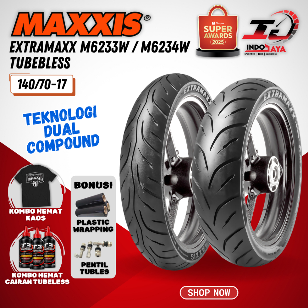 [BAYAR DI TEMPAT] MAXXIS EXTRAMAXX 140 - 70 - 17 / RING 17 / BAN MAXXIS 140/70-17 / 140-70-17 BAN TU