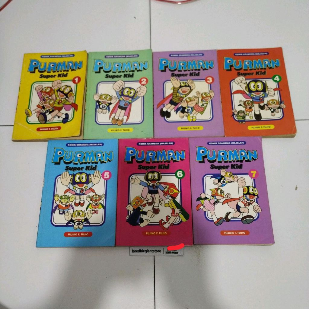 Komik Purman 1-7 tamat, ALL PURMAN, Cetakan I tahun 1995, Kolpri No Coret, TS