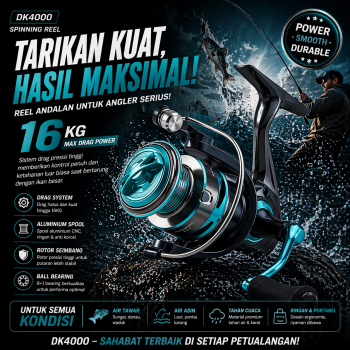 See Shop ID - DK Reel Pancing Spinning Fishing Reel - DK4000