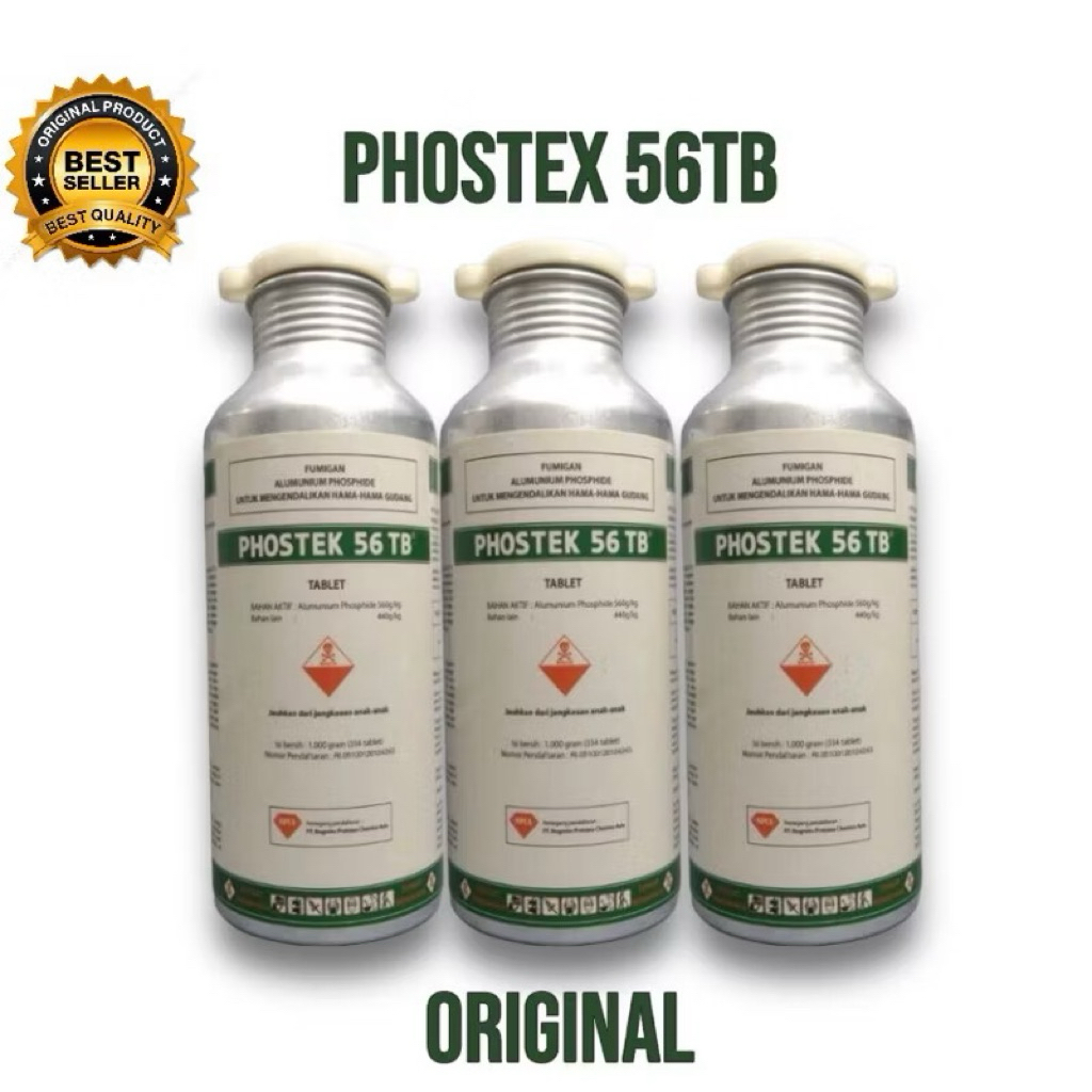 Phostek 56 TB EXP 2028 Obat Fumigasi Kutu Beras Jagung Tepung Fumigan  Pengendali Hama Gudang 334 ta