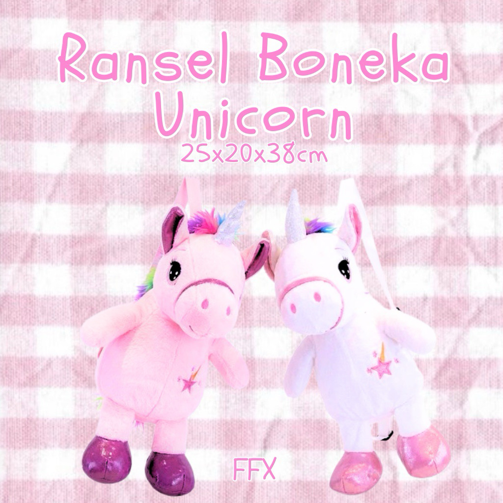 tas Ransel boneka unicorn