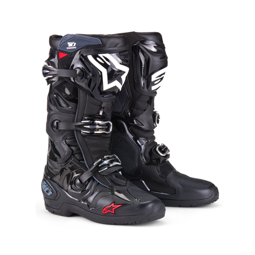 BOOTS ALPINSETARS TECH 10 ENDURO BLACK SEPATU CROS ALPINESTARS TECH 10 ENDURO BLACK SEPATU TRAIL ALP