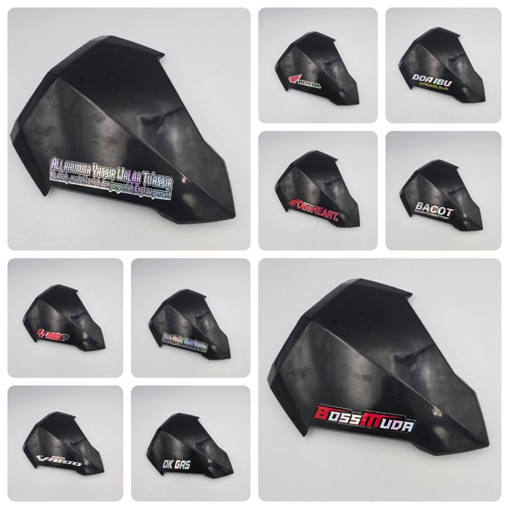 Dasi Buta Dan Ori Hitam Glossy Vario Techno 125 150 Tahun 2016-2018 Plus Stiker Hologram