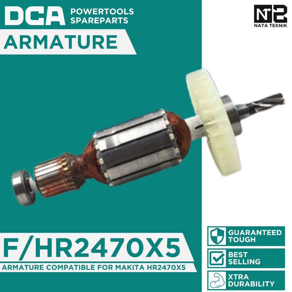 DCA ARMATURE Rotary Hammer MAKITA HR2470X5 / HR 2470 X5 - Armature / Angker DCA For MAKITA HR 2470 +