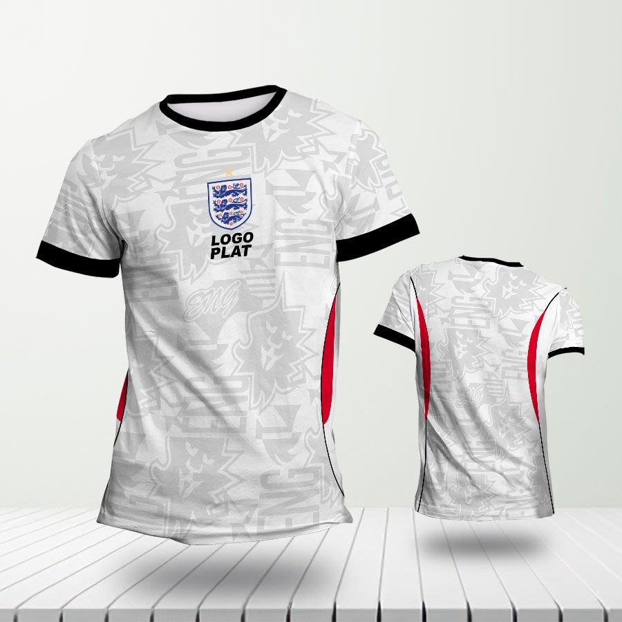 Neo Jersey - Jersey Pria ENGLAND | Jersey Piala Dunia ENGLAND Dewasa | Dryfit Milano Fullprint | Baj