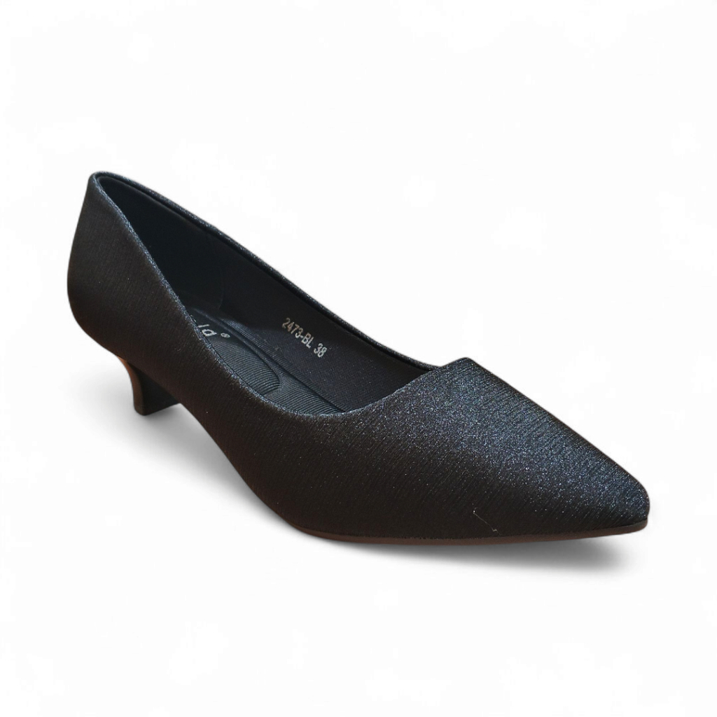 Laviola 2473 FFS - sepatu pantofel wanita tinggi 4 cm - Black