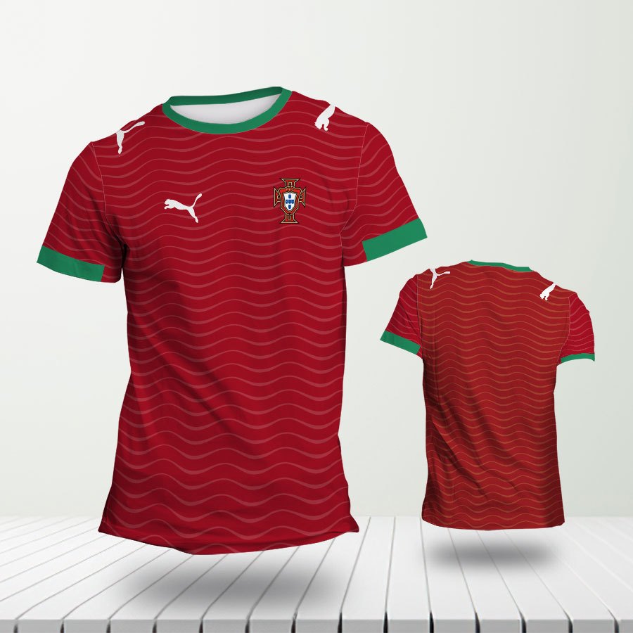 Neo Jersey - Jersey Pria PORTUGAL | Jersey Piala Dunia PORTUGAL Dewasa | Dryfit Milano Fullprint | B