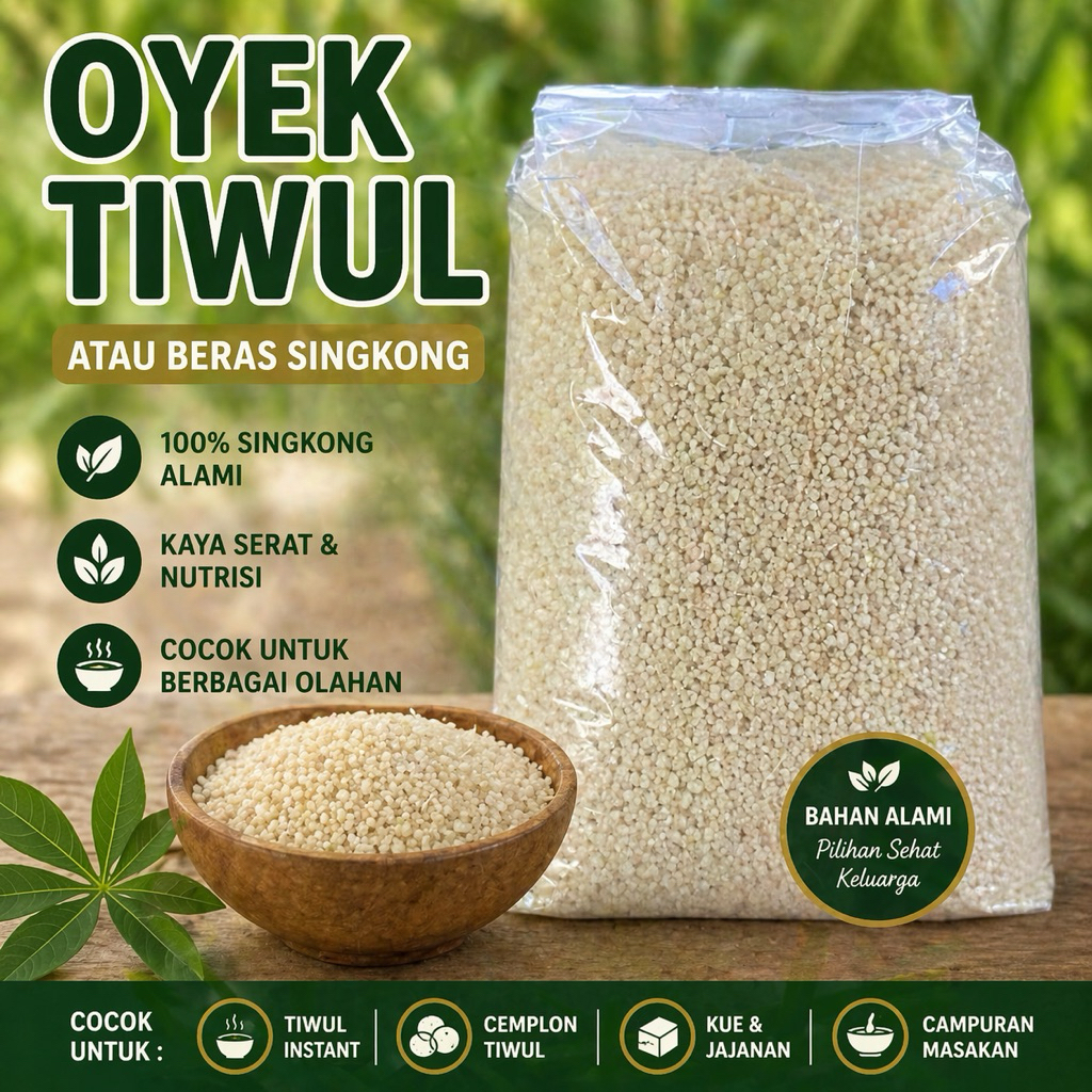 OYEK TIWUL BERAS NON GULA/BERAS OYEK SINGKONG/TIWUL/OYEK ORIGINAL/OYEK NASI SINGKONG
