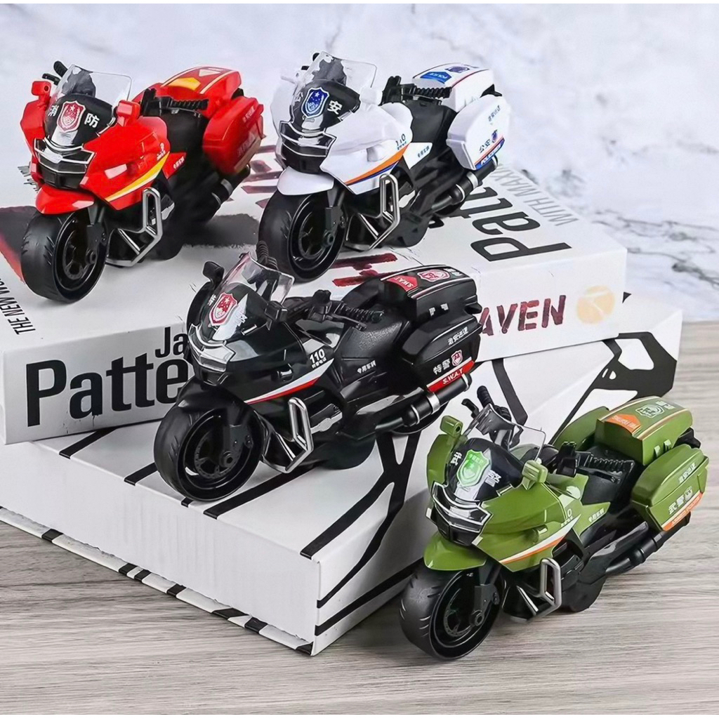 Motor Diecast Polisi Motor Untuk Anak-Anak / Mainan Diecast Motor Gede Motor Polisi Mainan Anak