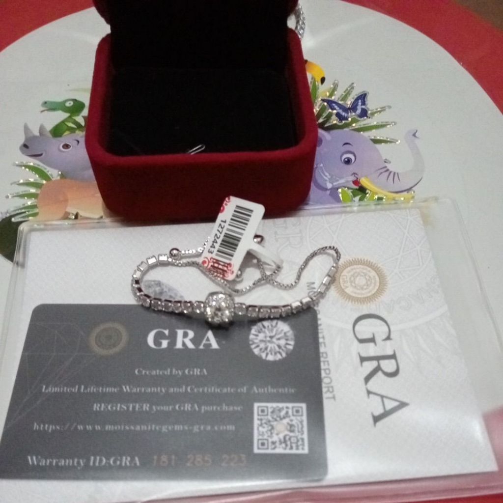 Gelang Serut Perak Titanium berlapis emas Putih