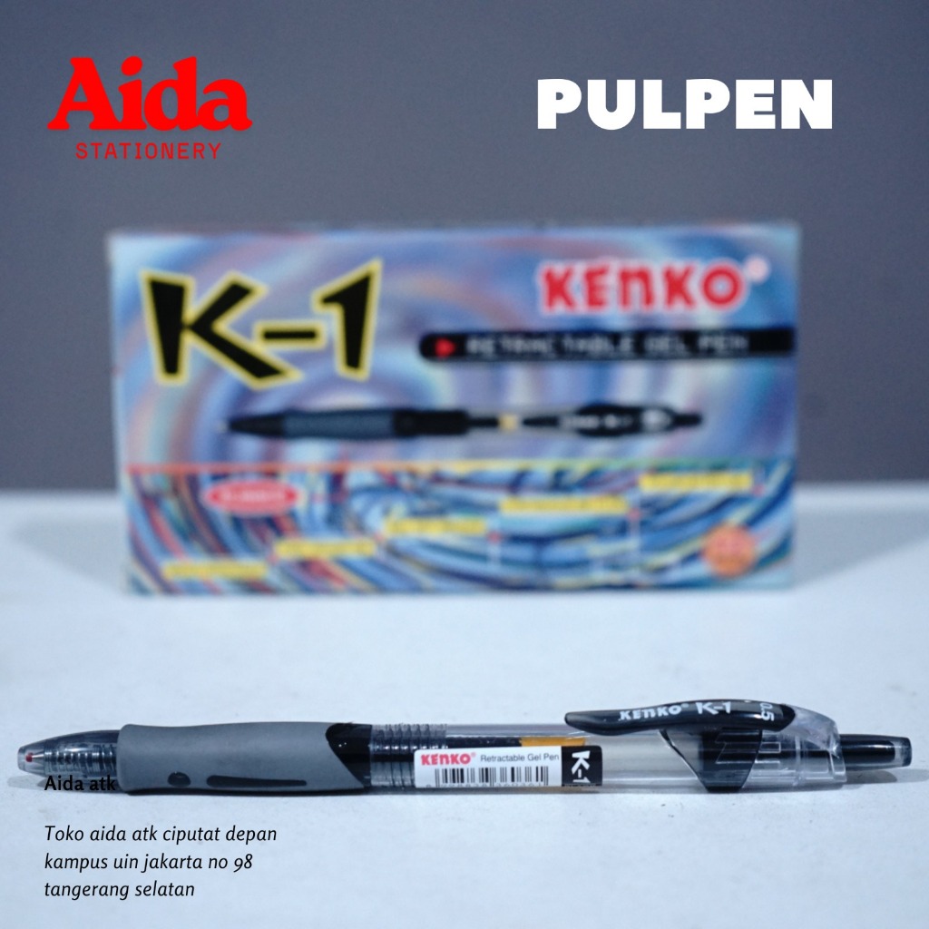 Pulpen Gel Kenko K-1 Hitam