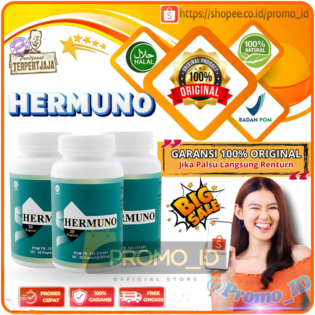 Promo_id Hermuno Intoxic Obat Pembasmi Parasit Anti Toksin (isi 30 kapsul) Asli Original BPOM