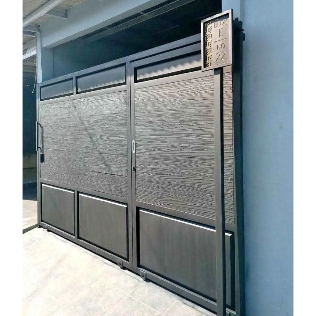 pintu gerbang besi gerbang rumah minimalis