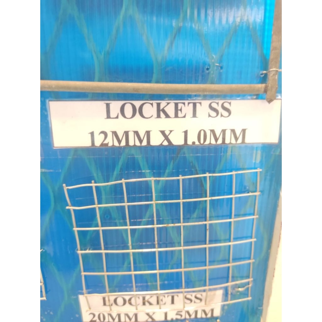 Kawat loket stainless ss304  lobang 12mm x12mm tebal 1 mm- kawat loket lubang/wiremesh kotak